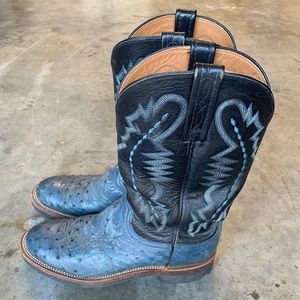 Men’s Lucchese ostrich quil boots